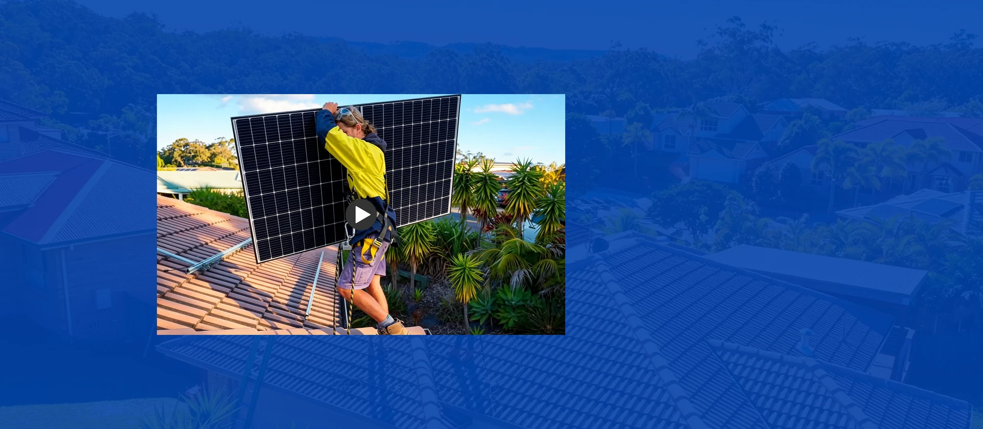 Solar installation video background and cover